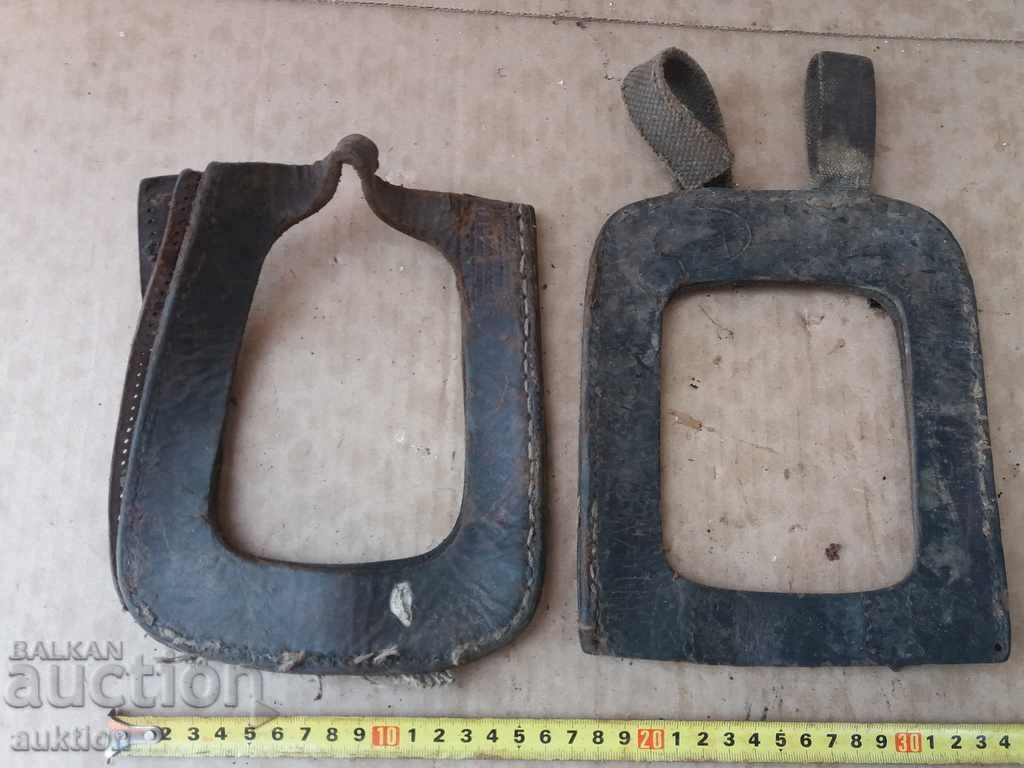 SET OF 4 LEATHER CARRIERS FOR MILITARY SHOVELS