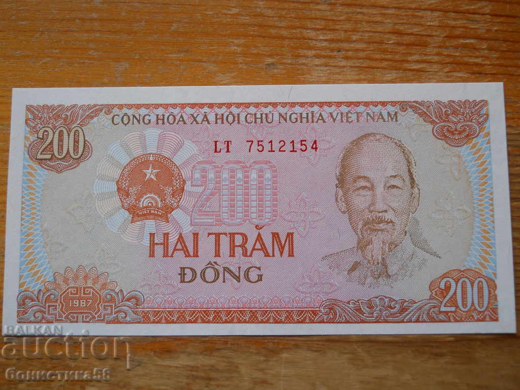 200 dong 1987 - Vietnam ( UNC )