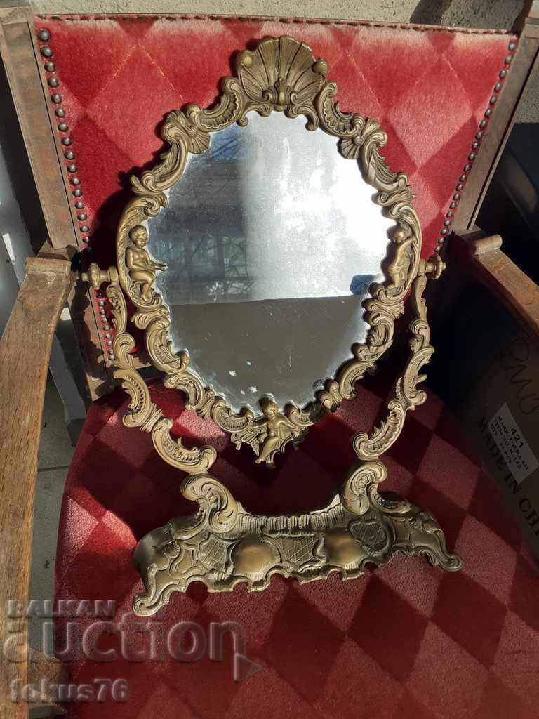 Delivery of Unique large bronze baroque mirror 5.5 kg. Delivery of Unique large bronze baroque mirror 5.5 kg.