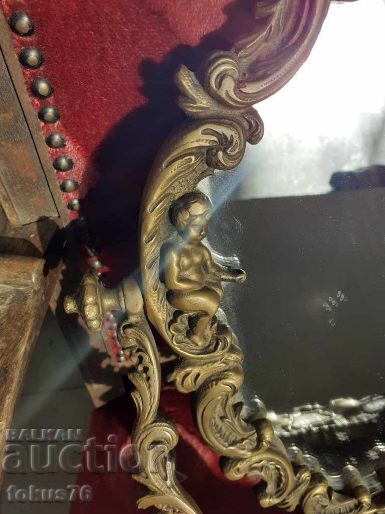 Unique large bronze baroque mirror 5.5 kg. - 7 Unique large bronze baroque mirror 5.5 kg. - 7