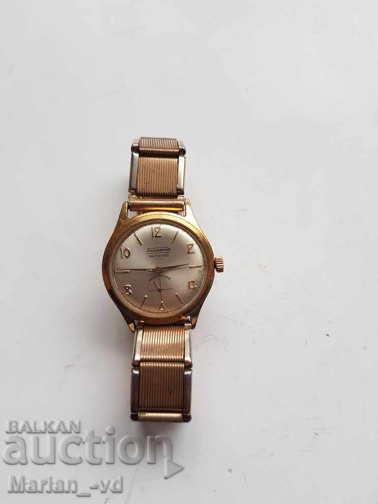 Men's gold-plated mechanical watch Superia - 1960-1969