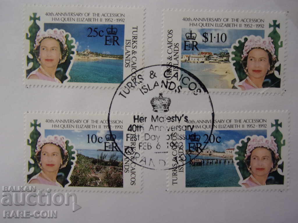 Аукцион RS (33) остров Търк и Кейкос NUMISBRIEF 1992 UNC  Rare