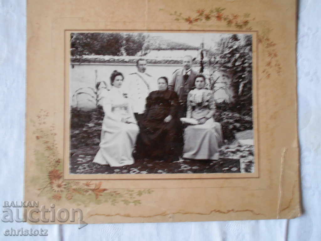 Old photo, cardboard, Gabrovo, military