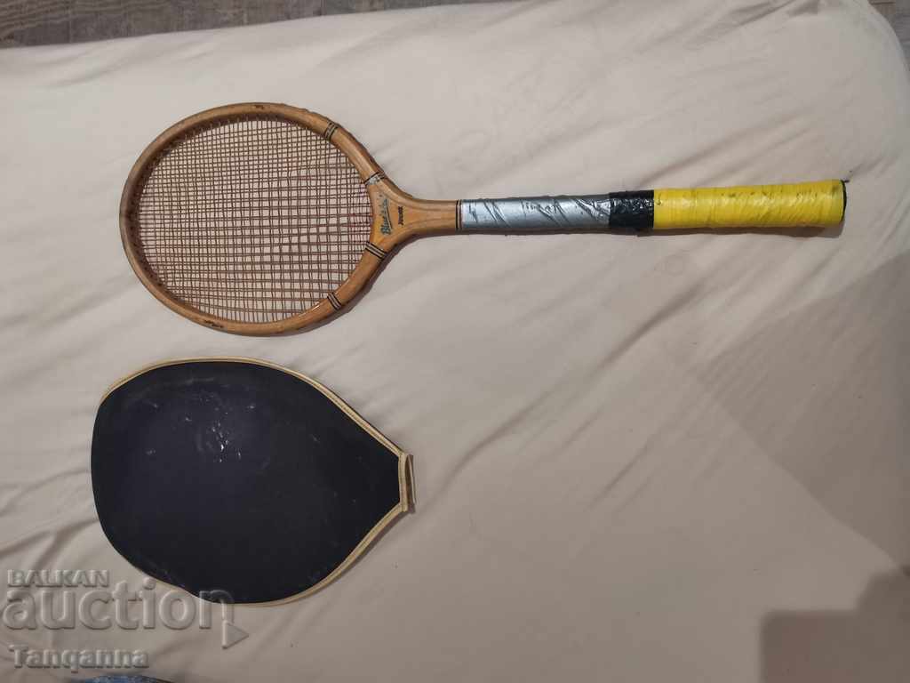 Auction Old tennis racket Auction Old tennis racket