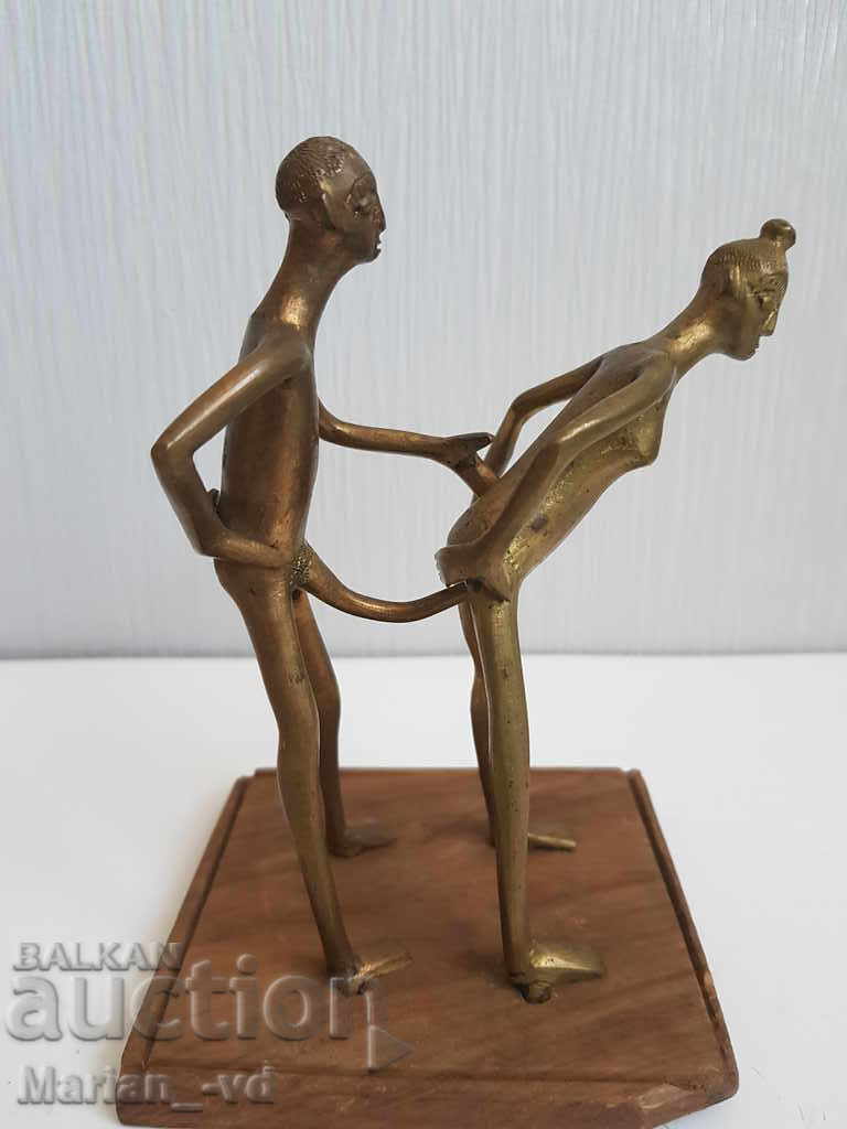 Sculptură veche din bronz sex erotic