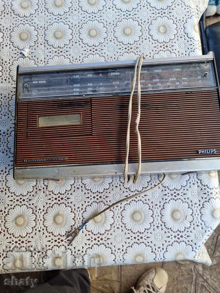 Old Philips cassette player radio