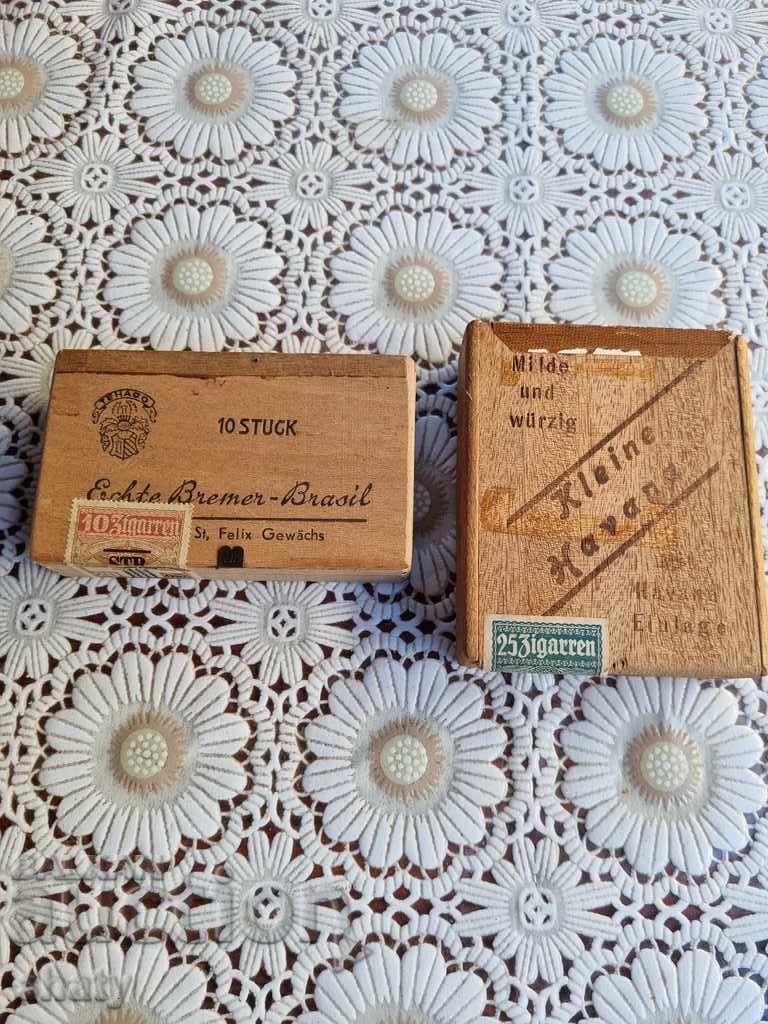 Old wooden cigar boxes