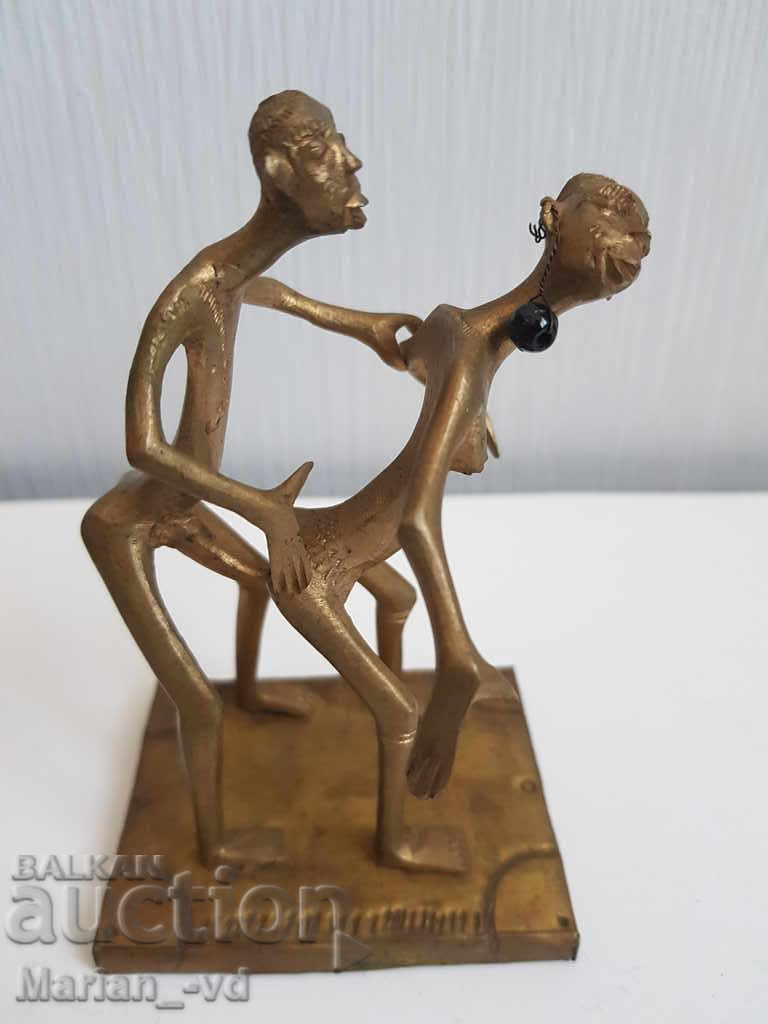 Sculptură veche din bronz sex erotic