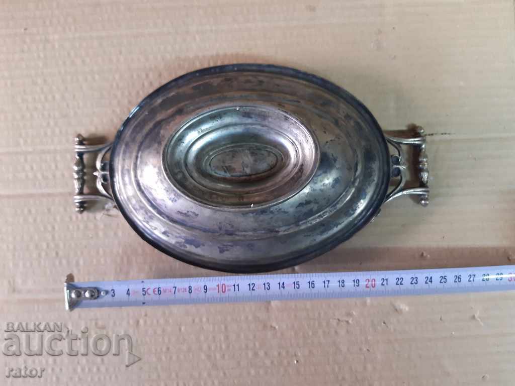 Very old silver-plated dish, small dish, fruit bowl - 100 years old - 5