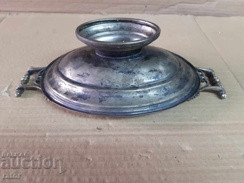 Very old silver-plated dish, small dish, fruit bowl - 100 years old - 6