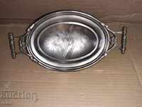 Very old silver-plated dish, small dish, fruit bowl - 100 years old
