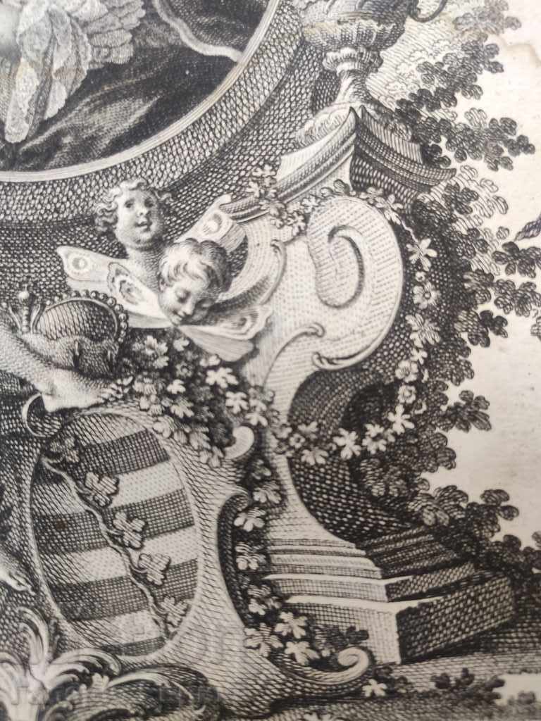 Old lithographic graphics 1735 - 6 Old lithographic graphics 1735 - 6