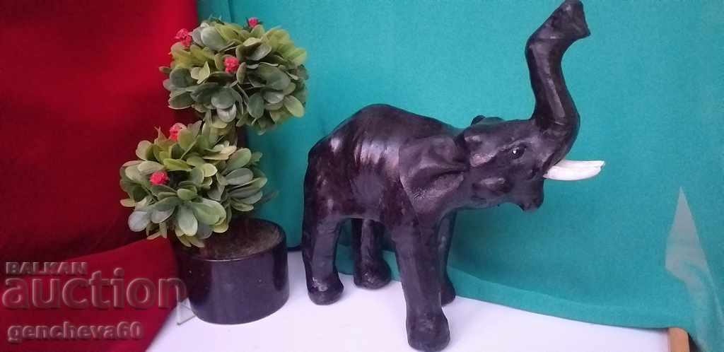 Auction Large leather elephant for good luck/gift Auction Large leather elephant for good luck/gift