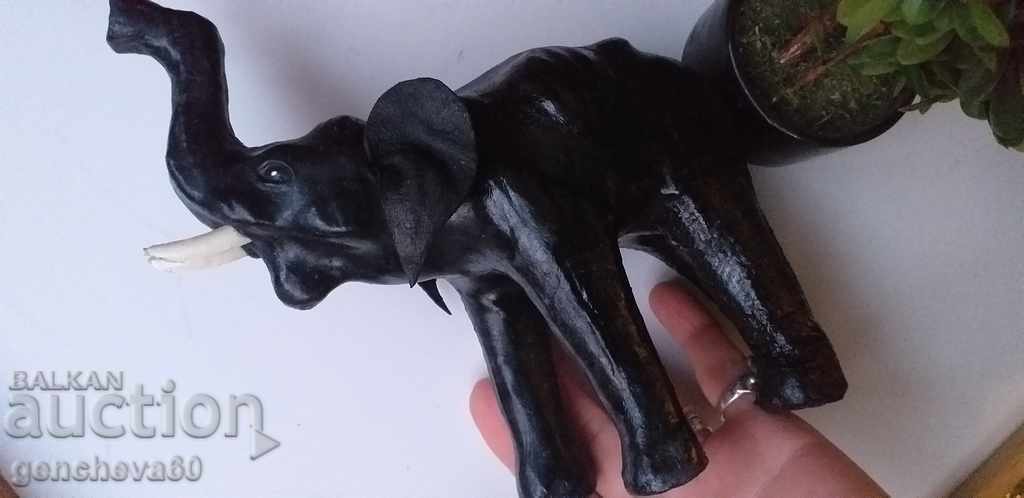 Large leather elephant for good luck/gift - 5 Large leather elephant for good luck/gift - 5