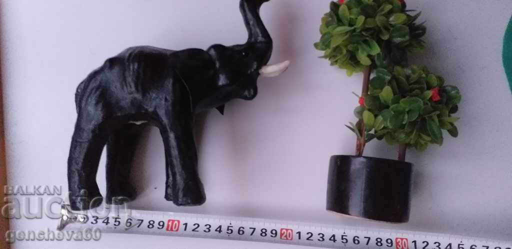 Large leather elephant for good luck/gift - 6 Large leather elephant for good luck/gift - 6