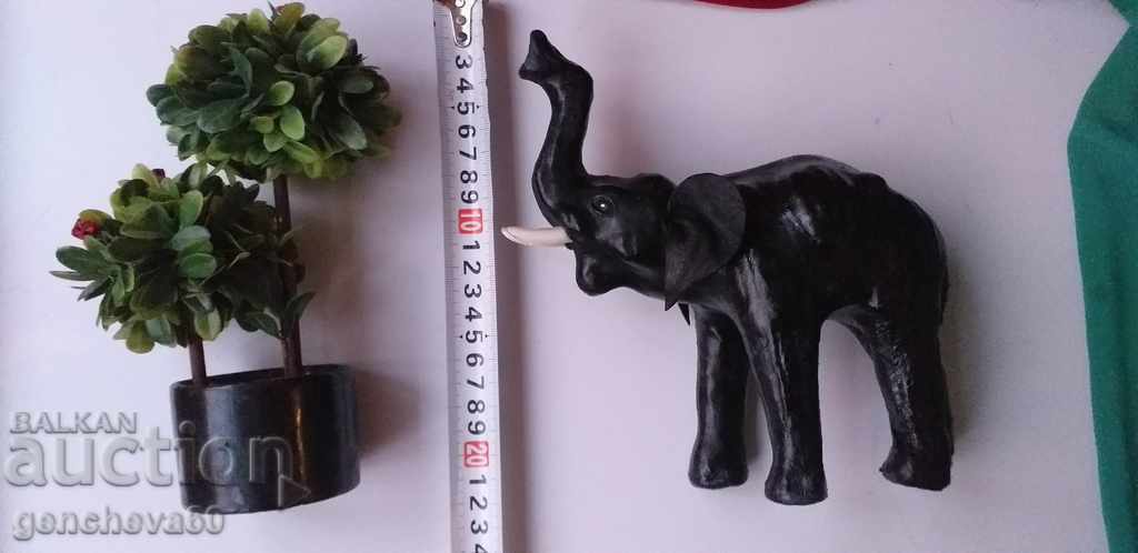 Large leather elephant for good luck/gift - 7 Large leather elephant for good luck/gift - 7