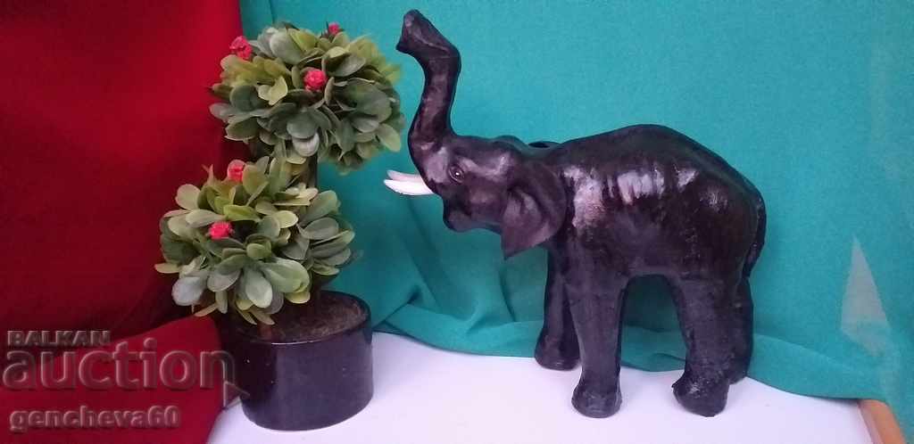 Large leather elephant for good luck/gift