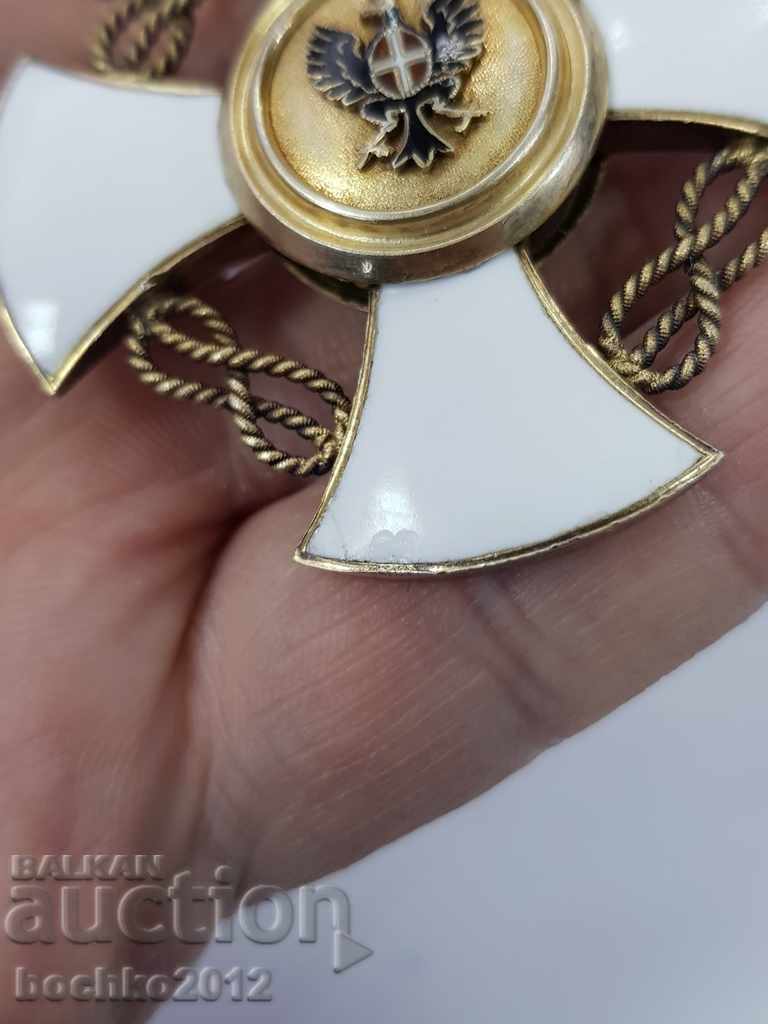 Ordinul Coroanei italiene rar din argint cu cutie și panglică - 5