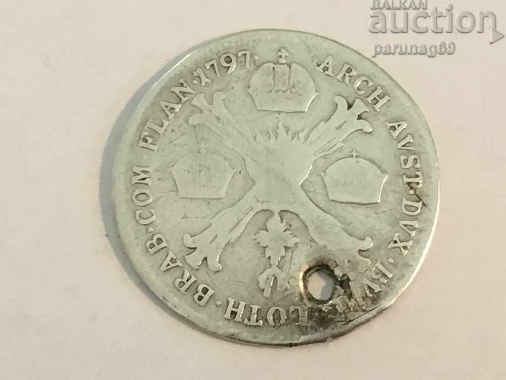 Австрийска Нидерландия 1/2 кроненталер 1797г. Сребро (L.5.2)