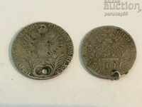 Austro-Ungaria 10 si 20 Kreuzers Lot 2 buc Argint pentru bijuterii L.98