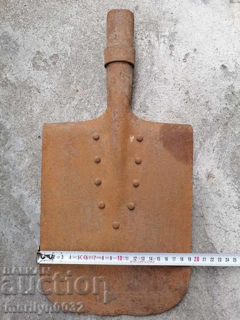 Military straight shovel, wrought iron World WW1 - 5