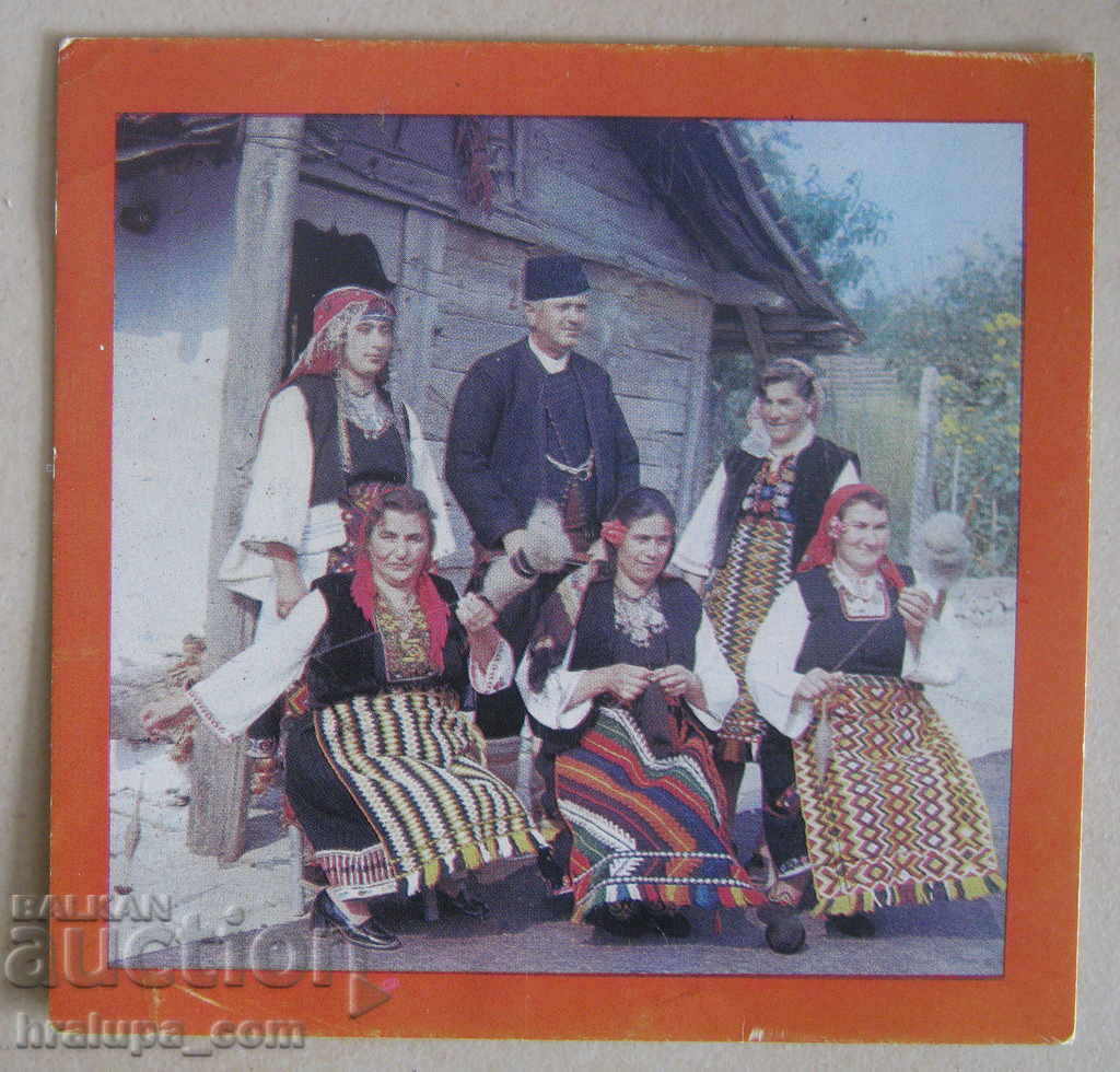 Card for women's and men's costumes from Grudovsko
