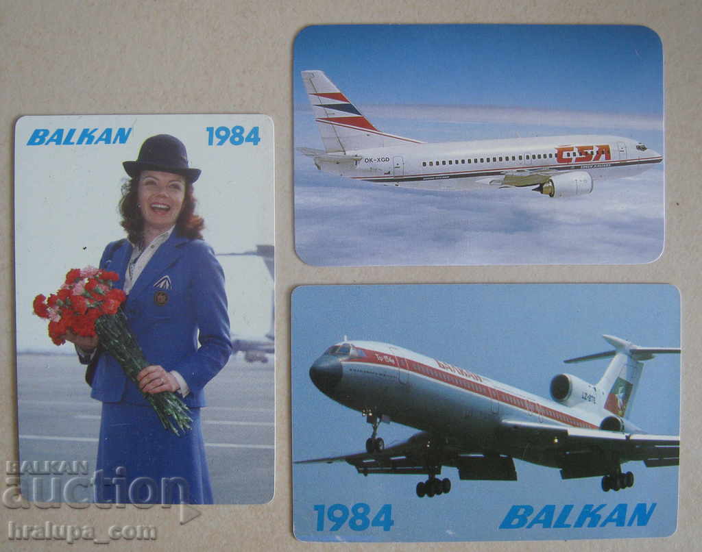 Календарче Авиокомпания БГА Балкан 1984 1999