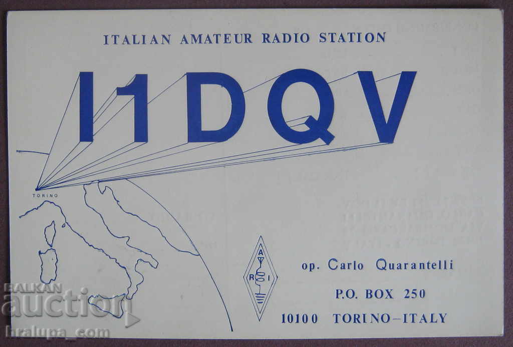 Радио карта картичка I1DQV Italy Италия