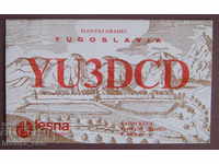 Radio card card YU3DCD Yugoslavia
