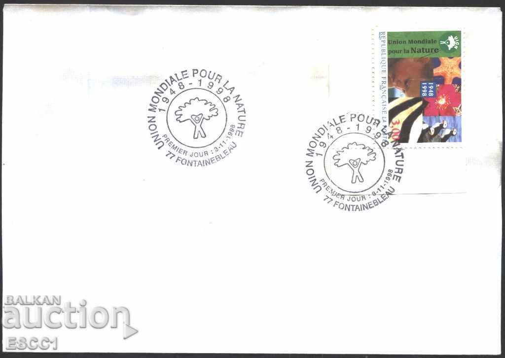 Envelope with stamp and special stamp Nature 1998 from France