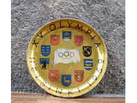 Olympic marked plate Olympiad Helsinki 1952