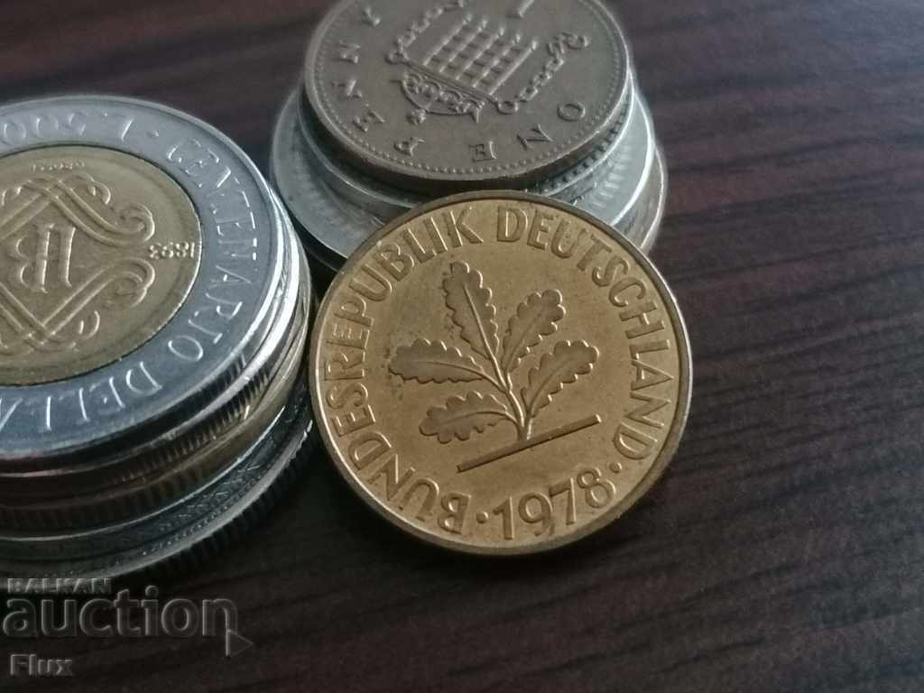 Coin - Germany - 10 pfennigs 1978; J series with price 0.85 BGN | € 0.43 Coin - Germany - 10 pfennigs 1978; J series with price 0.85 BGN | € 0.43