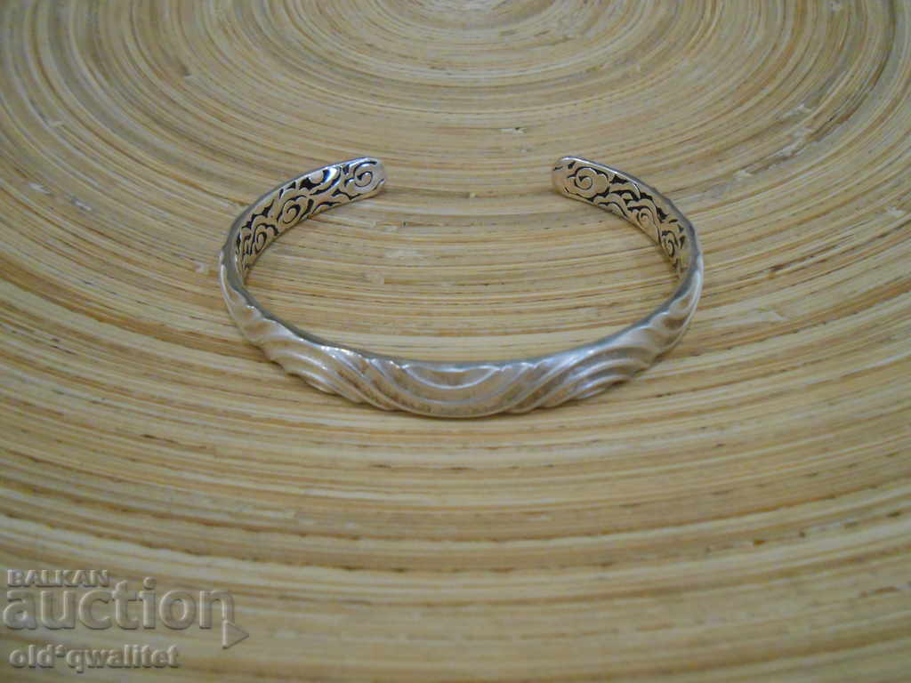 Solid SILVER BRACELET, SILVER 999, Asian stamps