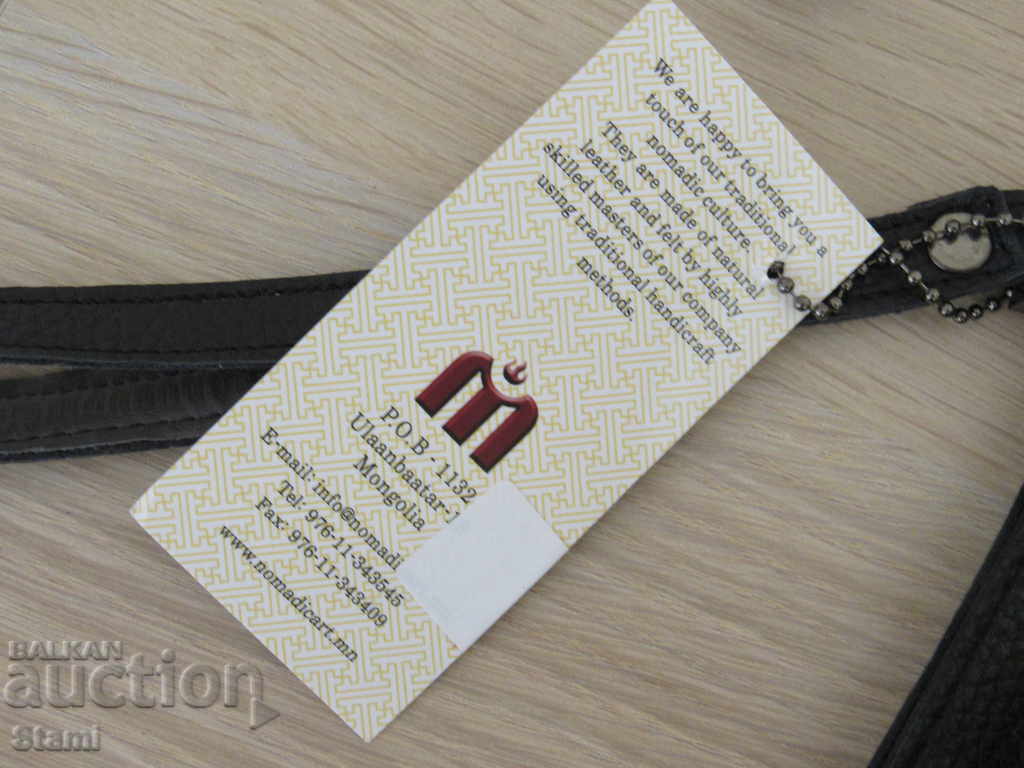 Licitație Geanta 2 in 1 dama din piele naturala - neagra, noua, Mongolia