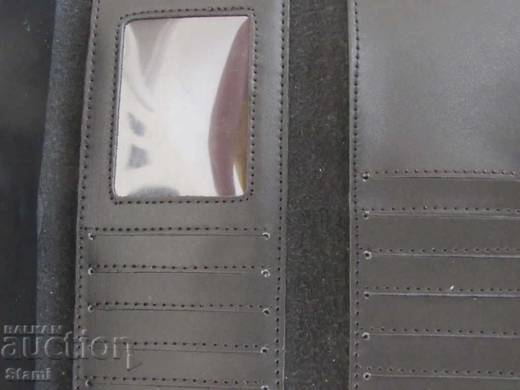 Geanta 2 in 1 dama din piele naturala - neagra, noua, Mongolia - 5