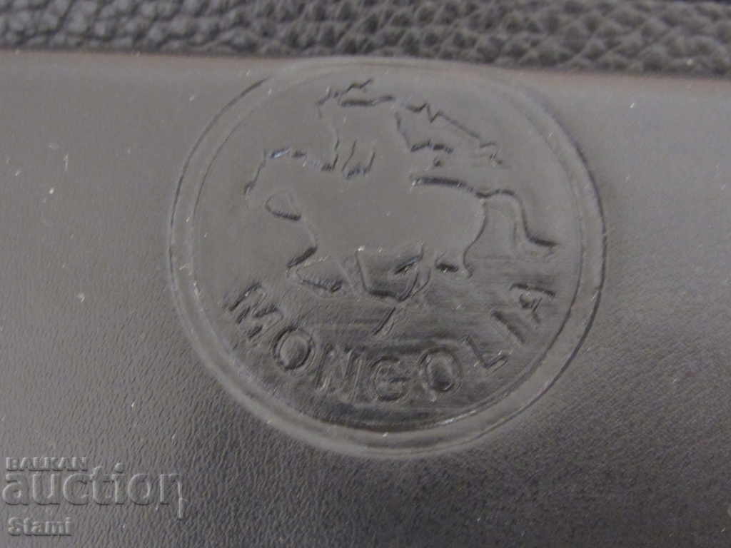 Geanta 2 in 1 dama din piele naturala - neagra, noua, Mongolia - 6