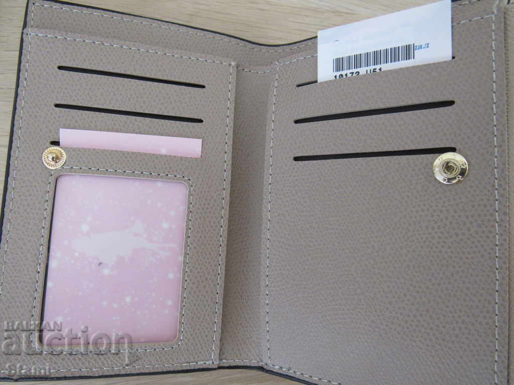 Women's 2 in 1 purse made of genuine cappuccino leather, Mongolia - 5 Women's 2 in 1 purse made of genuine cappuccino leather, Mongolia - 5