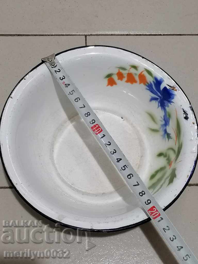 Enameled dish, enamel bowl, bowl, wounded soup - 6 Enameled dish, enamel bowl, bowl, wounded soup - 6