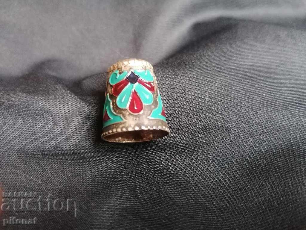 Livrarea Degetar de argint antic cu email Livrarea Degetar de argint antic cu email