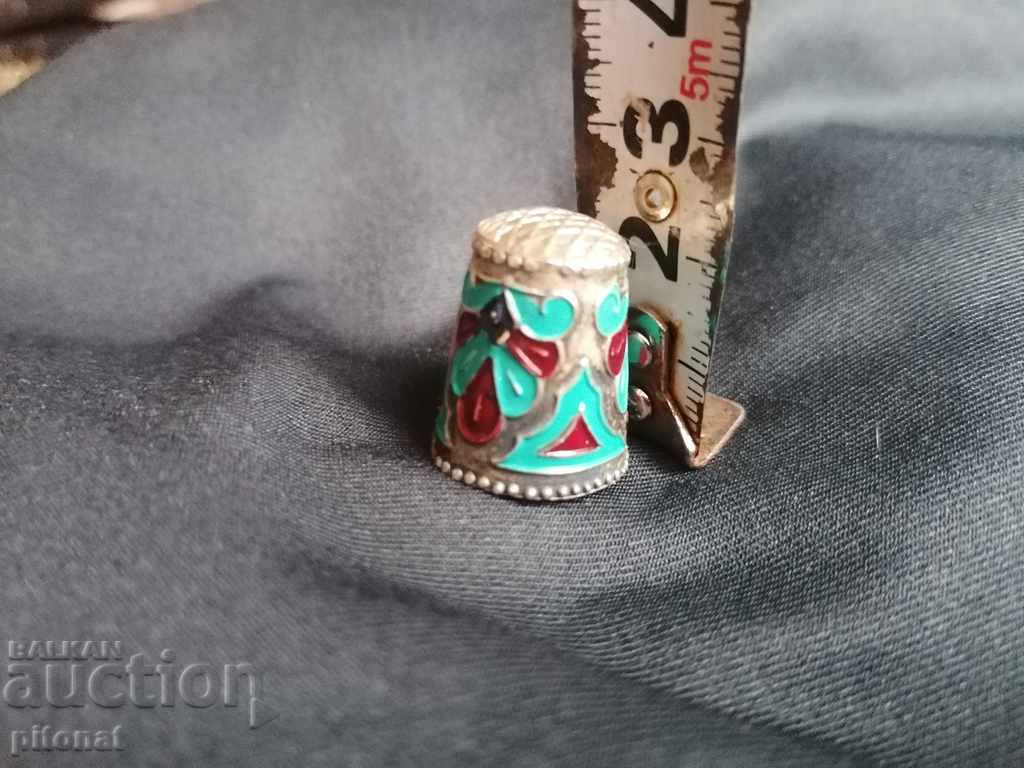 Degetar de argint antic cu email - 5 Degetar de argint antic cu email - 5