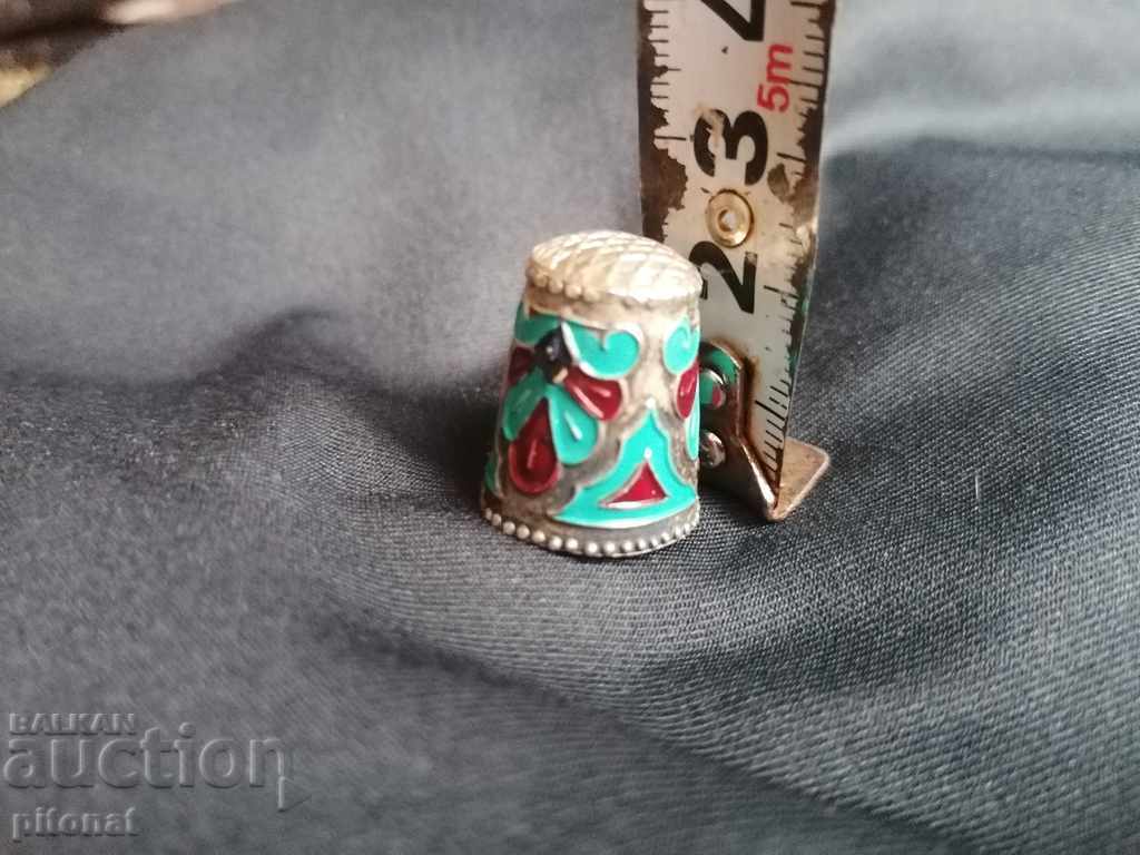 Degetar antic din argint cu email - 5 Degetar antic din argint cu email - 5