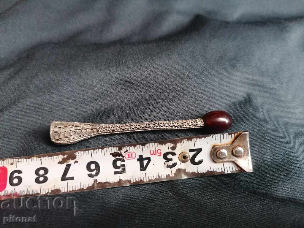 Old silver cigarette filigree fortune - 5 Old silver cigarette filigree fortune - 5