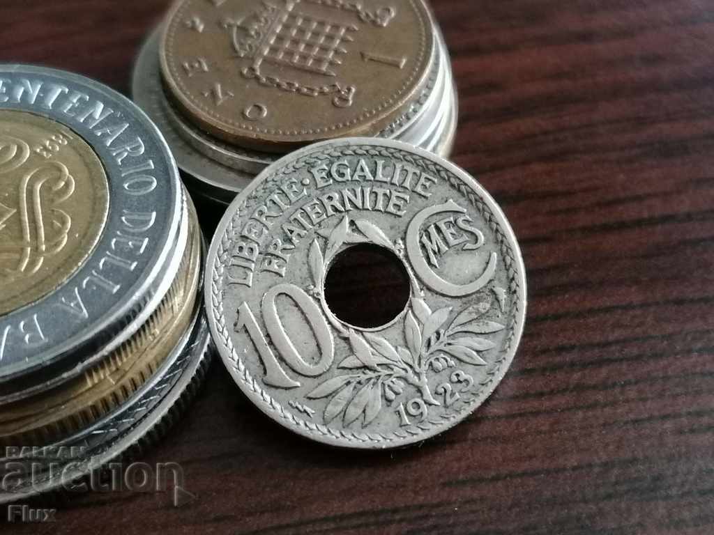 Mонета - Франция - 10 сентима | 1923г.