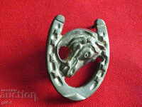 Solid bronze horseshoe applique
