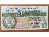 Guernsey 1 Pound 1980-89 Bull Pick 48 Ref 7022