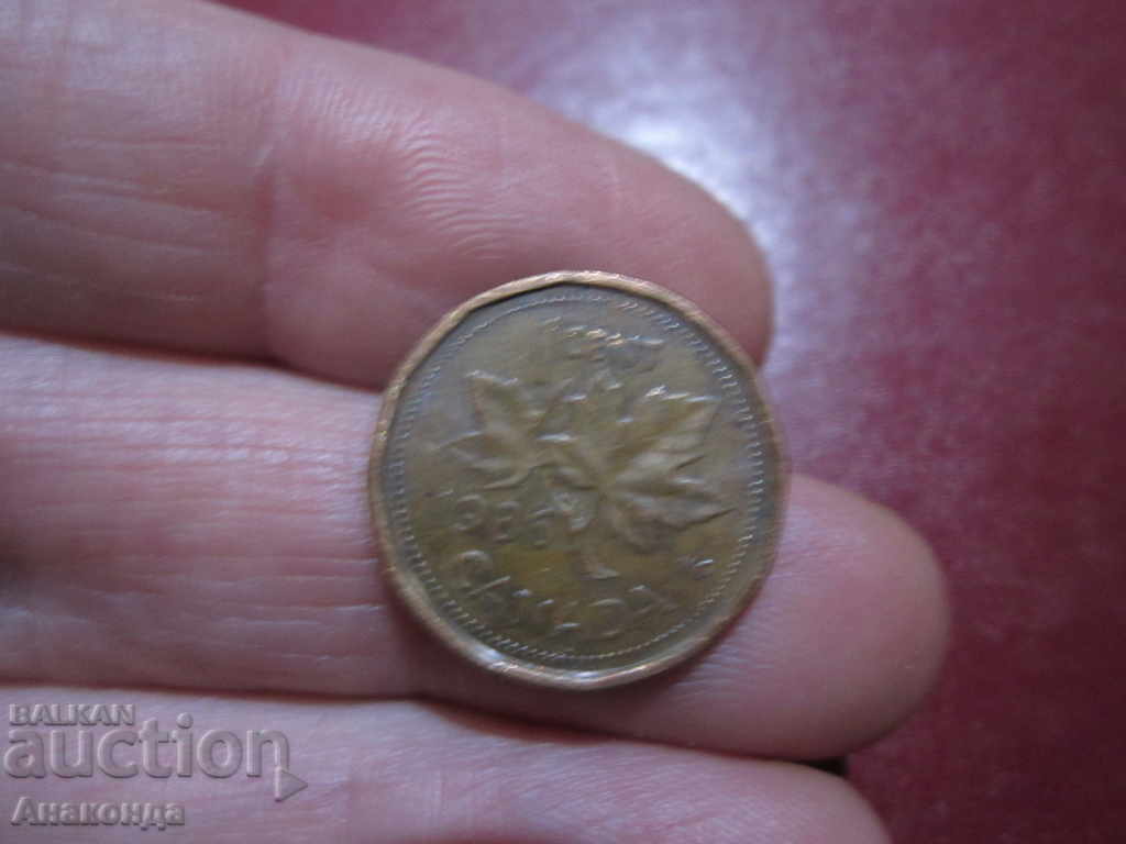 1986 г Канада 1 цент