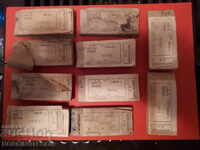 BULGARIA 10 teancuri cu bilete din jurul anului 1970