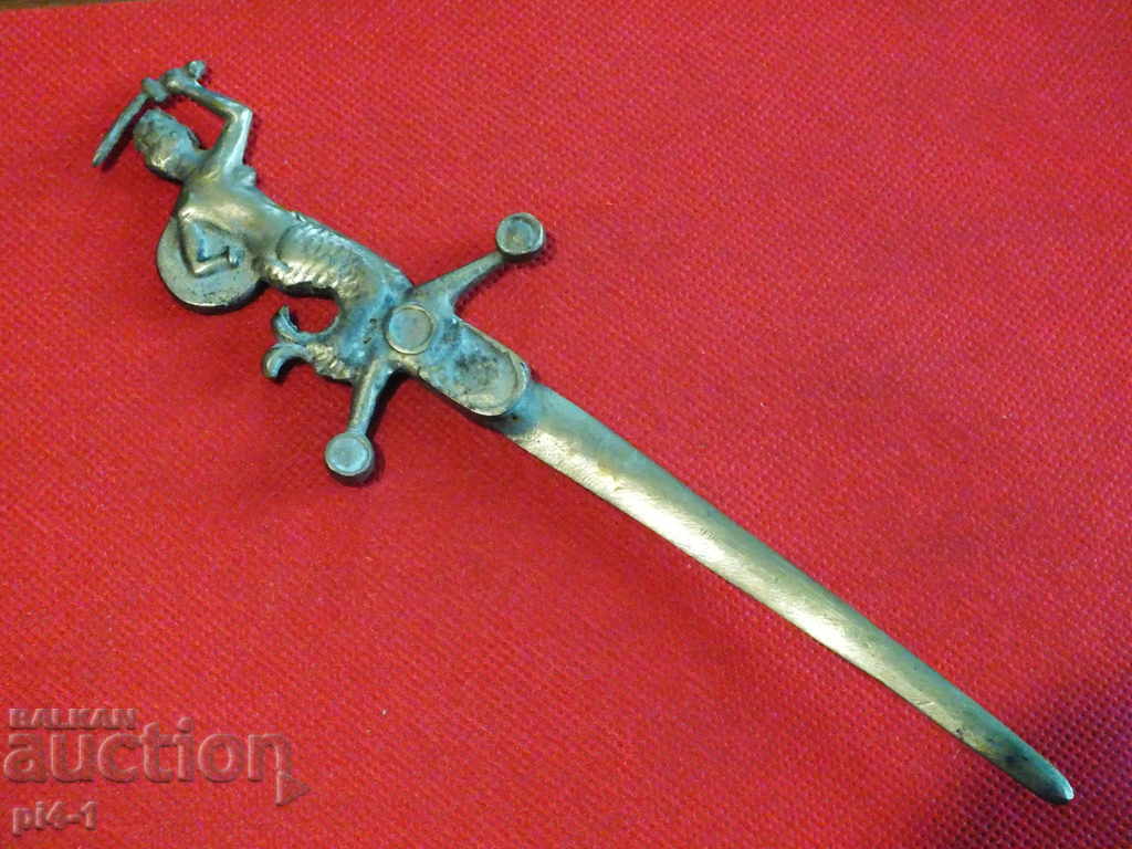 Old Bronze Letter Knife - 5