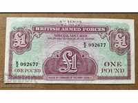 British Armed Forces 1 Pound 1962 Series 4 Pick M36a Ref 267