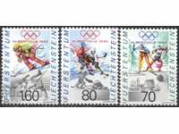 Καθαρά γραμματόσημα Ολυμπιακοί Αγώνες Albertville 1992 Λιχτενστάιν 1991
